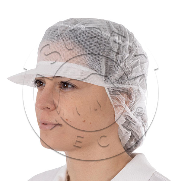 Casquette en polypropylène avec filet à cheveux