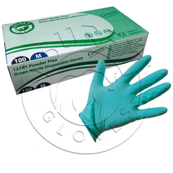 Gant nitrile vert